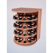Bulk Storage, Rotating Wine Bottle Cradle, 4-Level 4 Ft high - Black, All-Heart Redwood