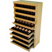 Bulk Storage, Pull Out Wine Bottle Cradle, 8-Drawer 3 Ft high - Mahogany, Pine