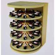 Bulk Storage, Rotating Wine Bottle Cradle, 4-Level 4 Ft high - Walnut, Pine