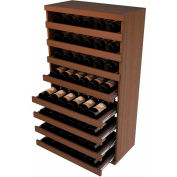 Bulk Storage, Pull Out Wine Bottle Cradle, 8-Drawer 3 Ft high - Walnut, Mahogany