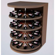 Bulk Storage, Rotating Wine Bottle Cradle, 4-Level 4 Ft high - Walnut, Mahogany