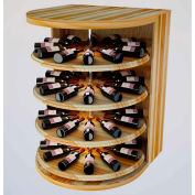 Bulk Storage, Rotating Wine Bottle Cradle, 4-Level 4 Ft high - Mahogany, Redwood