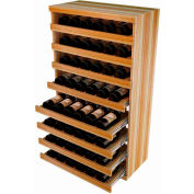 Bulk Storage, Pull Out Wine Bottle Cradle, 8-Drawer 3 Ft high - Unstained Redwood