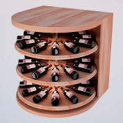 Bulk Storage, Rotating Wine Bottle Cradle, 3-Level 3 Ft high - Walnut, All-Heart Redwood
