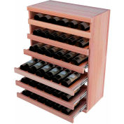 Bulk Storage, Pull Out Wine Bottle Cradle, 6-Drawer 3 Ft high - Light, All-Heart Redwood