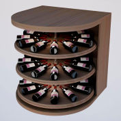 Bulk Storage, Rotating Wine Bottle Cradle, 3-Level 3 Ft high - Unstained Mahogany
