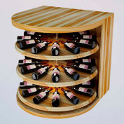 Bulk Storage, Rotating Wine Bottle Cradle, 3-Level 3 Ft high - Walnut, Redwood