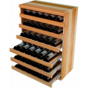 Bulk Storage, Pull Out Wine Bottle Cradle, 6-Drawer 3 Ft high - Black, Redwood