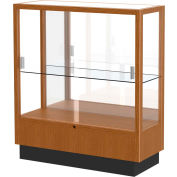 Glass Display Case with Key Bronze Countertop Case Showcase Fixture Boutique 