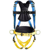 Werner® H133102 Blue Armor Construction Harness, Quick-Connect Buckle, M/L