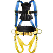 Werner® H232104 Blue Armor Construction Harness, Tongue Buckle Legs, XL