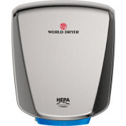 World Dryer&#174; VERDEdri&#174; Hi-Speed Hand Dryer, ADA Compliant, Brushed Stainless, 120-277V