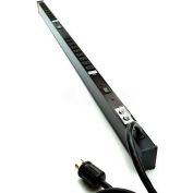 Wiremold 3B53B2-1-AM Power Distribution Unit, 100 to 127V, 20A, 54"L, 18 Outlets