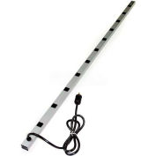 Wiremold 7011ULBC20R-TL CabinetMATE Surge Strip, 125V, 20A, 70"L, 11 Outlets