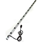 Wiremold 7011ULBD20R-TL CabinetMATE Surge Strip, 125V, 20A, 70"L, 11 Outlets