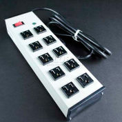 Wiremold UL210BD Multi-Outlet Power Unit, 125V, 15A, 13"L, 10 Outlets, 15' Cord