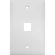 Legrand® WP3401-WH Keystone 1-Gang, 1-Port Wall Plate, White - Pkg Qty 10