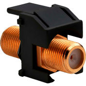 Legrand® WP3480-BK Recessed Gold F-Connector, Black (M20) - Pkg Qty 20
