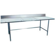 Winholt Equipment DPTB-3672 Work Table - Poly Top and 6" Backsplash 72"W x 36"D
