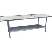 Winholt Equipment DPTS-2496 Work Table - Poly Top and Undershelf 96"W x 24"D