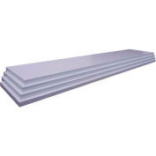Slatwall White Shelves, 3/4"Hx10"Dx47-3/4"W, Finished on 2 Sides and 3 Edges