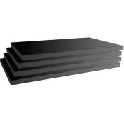 Slatwall Black Shelves, 3/4"Hx8"Dx22-1/4"W, Finished on 2 Sides and 3 Edges