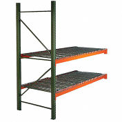 Husky Rack & Wire Teardrop Pallet Rack Add-On With Wire Deck - 96"W x 48"D x 120"H