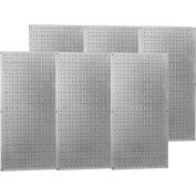Wall Control Industrial Metal Pegboard, Galvanized Metallic, 96" X 32" X 3/4"