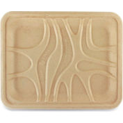 World Centric Fiber Trays, PLA Lined, PFAS Free, 1-Compartment, 9.1 x 7.1 x 0.7, Natural, 500/Carton