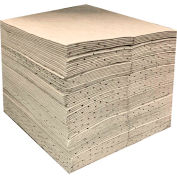 Global Industrial Universal Sorbent Pads, Medium-weight, 15"L x 18"W, Gray, 100/Pack