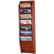 Wooden Mallet Cascade™ 7 Pocket Magazine Rack, Mahogany