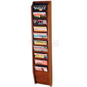 Wooden Mallet Cascade™ 10 Pocket Magazine Rack, Mahogany