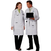 Fashion Seal Unisex Technology Lab Coat, 41"L, Polyester/ Cotton Twill, M, White
