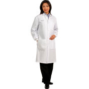 Unisex Snap Front Lab Coat, White, S