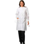 Fashion Seal Unisex Protective Coats W/Snap, 41"L, Cotton/Polyester, 6XL, White