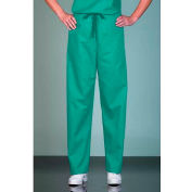 Fashion Seal Unisex Non-Reversible Scrub Pants, Cotton/Polyester, 5XL, Teal