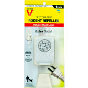 Victor Pestchaser Rodent Repellent with Nightlight & Extra Outlet, Sonic Repellent - 1/Pack - M751PS