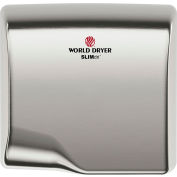World Dryer SLIMdri Automatic Hand Dryer 110-240V, Brushed Stainless Steel - L-973A