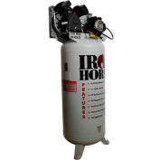 Iron Horse IHD6160V1, 3HP, Single-Stage Comp, 60 Gal, Vertical, 150 PSI, 11.2 CFM, 1-Phase 208-230V