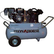 Iron Horse IHP55G25H1 Portable Gas Air Compressor w/ Honda Engine, 5.5 HP, 25 Gallon, Horizontal