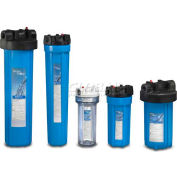 Aquaflo 26265 Housing, #20 Std Blue, 3/4", Pressure Reducing Valve, Bracket, Hardware, Wrench - Pkg Qty 6