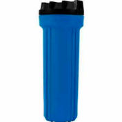 10" Residential Blue/Black Plastic Filter Housing 1/4" Port - Pkg Qty 12