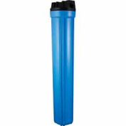 20" Residential Blue/Black Plastic Filter Housing 1/2" Port - Pkg Qty 6