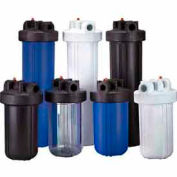 Clear Plastic Filter Housings Commerical 20"Lx3/4" Port Pressure Release - Pkg Qty 6