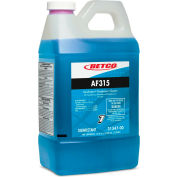Betco AF315 Disinfectant - 4/Case, 2 Liter Bottle - Citrus Floral, Turquoise - 3154700