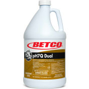 Betco pH7Q Dual, 4/Case -1 Gallon Bottle, Pleasant Lemon, Light Amber - 3550400
