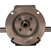 Worldwide HdRF325-5/1-DE-182/4TC Cast Iron Right Angle Worm Gear Reducer 5:1 Ratio 182/4T Frame