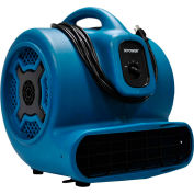 XPOWER Stackable Air Mover With 20'L Power Cord, Polypropylene, 3 Speed, 1 HP, 3600 CFM