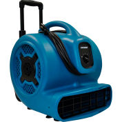 XPOWER Stackable Air Mover With Telescopic Handle & Wheels, 3 Speed, 1 HP, 3600 CFM