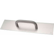 Rockwood Pull Plate, 5-1/2"L x 15"H x 3/4, Satin Stainless Steel, 5-1/2" CTC